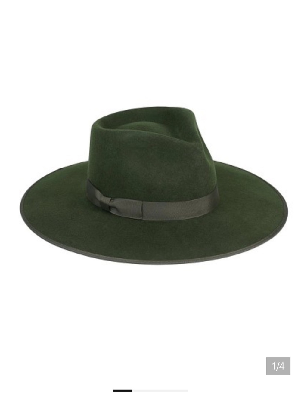 Lack of color rancher hat Wide Brim Green size M NWT